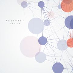 Abstract connection lines and dots for poster, cover and presentation. Vector illustration