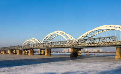 the songhua river bridge in harbin