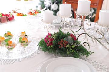 クリスマスキャンドル　テーブルフラワー