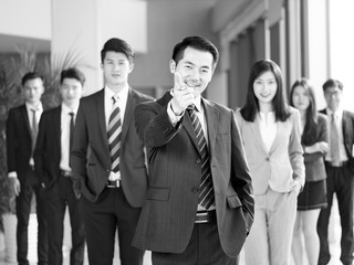 portrait of team of asian business people