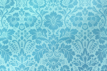 Decorative Floral Turquoise Pattern