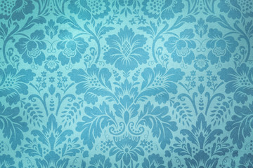 Decorative Floral Turquoise Pattern