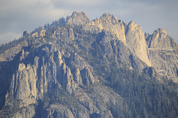 generals highway in california, view point to castle rocks north