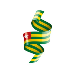 togo flag, vector illustration on a white background.