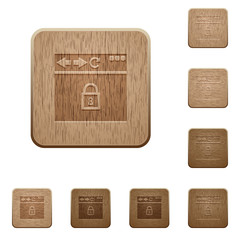 Browser secure wooden buttons