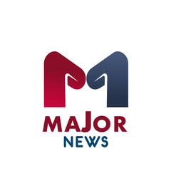 Major news letter M vector icon