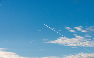 airplane against the sky