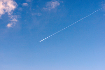 airplane against the sky
