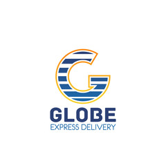 Global express delivery vector letter G icon