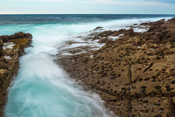 Beach of Paramoudras, Jaizkibel in Basque Country, Spain