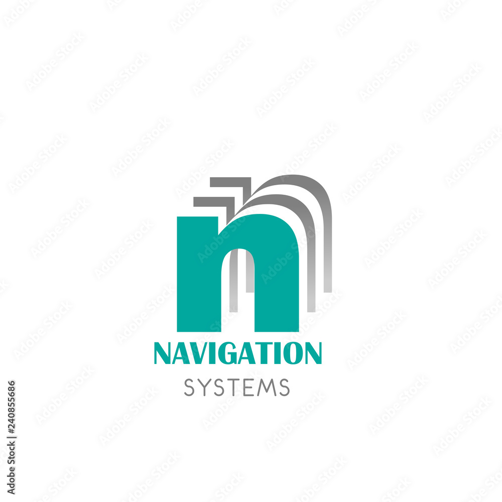 Poster vector badge for navigation systems
