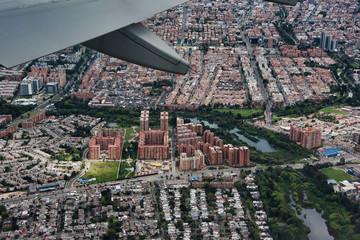 flight over Bogotá