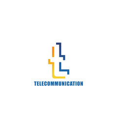 Obraz premium Telecommunication company vector letter T icon