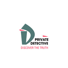 Letter D icon, detective agency