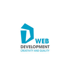 Web development company vector D letter icon