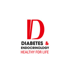 Diabetes and endocinology vector sign