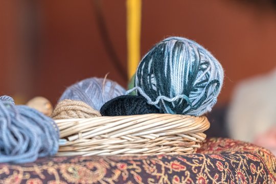 wool in basket