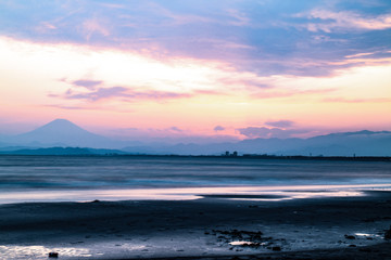 Obraz premium 湘南海岸夕景