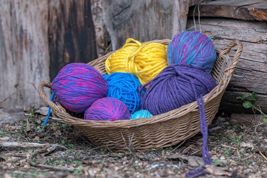 wool in basket