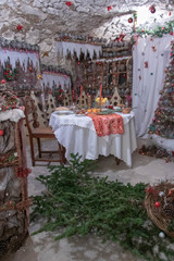 Table pour les repas des réveillons des fêtes de fin d'année, Noël et nouvel an Saint Sylvestre en France