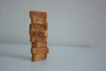 crackers on white background
