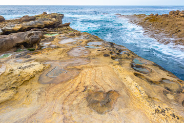 Beach of Paramoudras, Jaizkibel in Basque Country, Spain