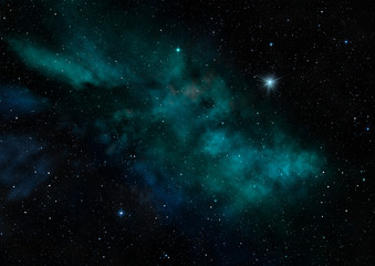 Small part of an infinite star field. 3D rendering