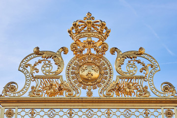 Golden Entrance Gates of the Palace of Versailles