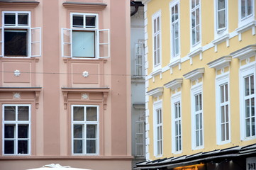 Historic buildings in the city centre of Ljubljana, Slovenia - Image
