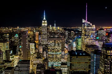 Printed roller blinds Manhattan manhattan skyline at night