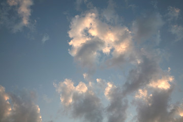 Natural sky with clouds is the best background of nature. Beautiful abstract sky like a picture. Best blue skies natural image.