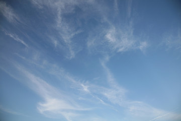 The best background of blue sky as a picture. The most beautiful clouds are like images of heaven. Abstract background is decorated with different types of clouds. 