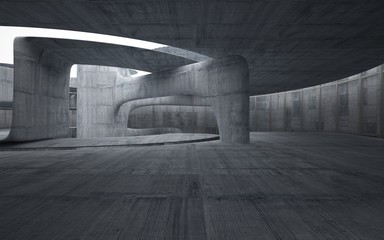 Empty dark abstract concrete smooth interior . Architectural background. 3D illustration and rendering