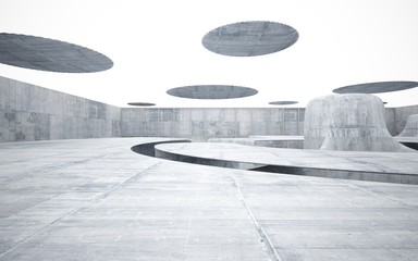 Empty dark abstract concrete smooth interior . Architectural background. 3D illustration and rendering