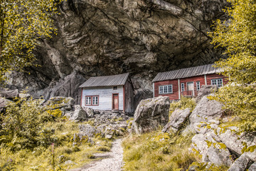 houses under rocks