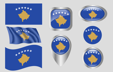Obraz na płótnie Canvas Flag of Kosovo