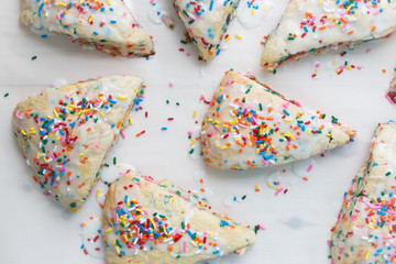 Sprinkle Scones - top view