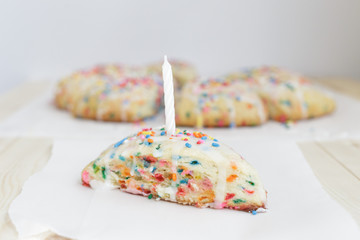 Sprinkle Scone with Candle