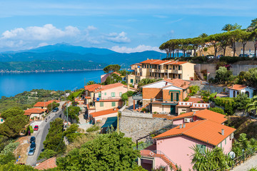 Landscape with Capoliveri village, Elba island, Tuscany
