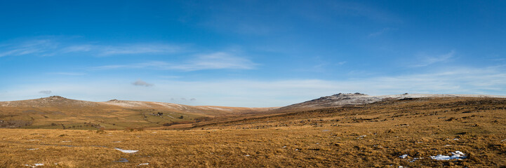 Fototapeta na wymiar Panoramic view of Dartmoor national park
