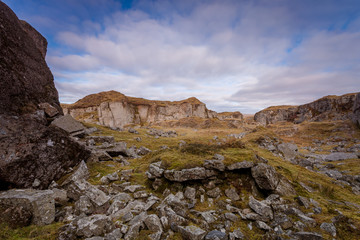 Fototapeta na wymiar Old quarry, Dartmoor national park