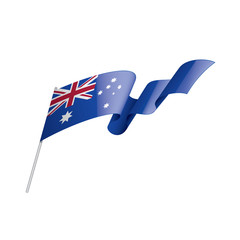 Australia flag, vector illustration on a white background.