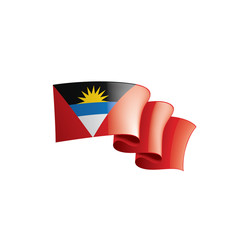 Obraz premium Antigua and Barbuda flag, vector illustration on a white background