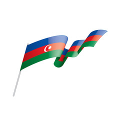 Azerbaijan flag, vector illustration on a white background