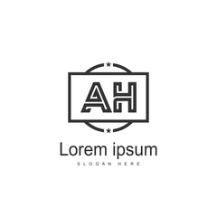 Obraz premium Initial Letter AH Logo Template Vector Design