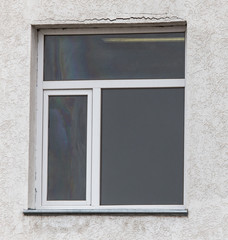 Window on the wall in the house as a background