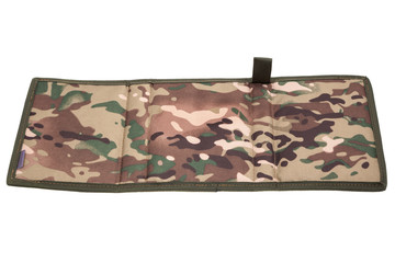 modern camouflage cartridge case isolate on white