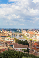 Fototapeta na wymiar Panoramic view of Florence from Piazzale Michelangelo