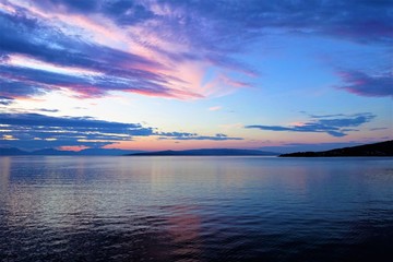 Sunrise over the Croation sea