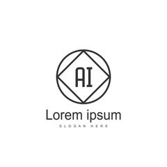 Initial Letter AI Logo Template Vector Design